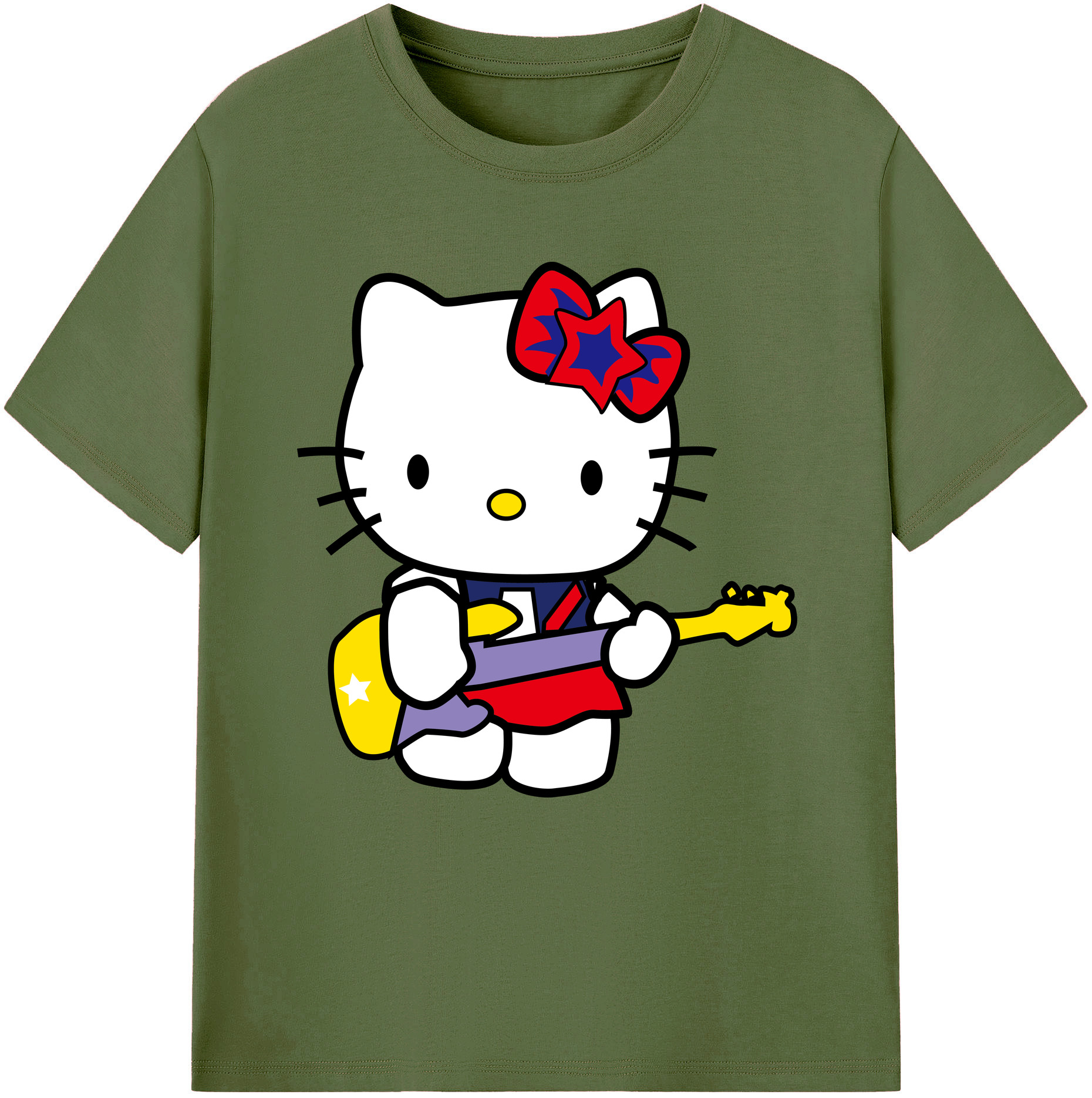 （画像用） Hello Kitty ハローキティ 綿100％半袖Tシャツ（フロントプリント）